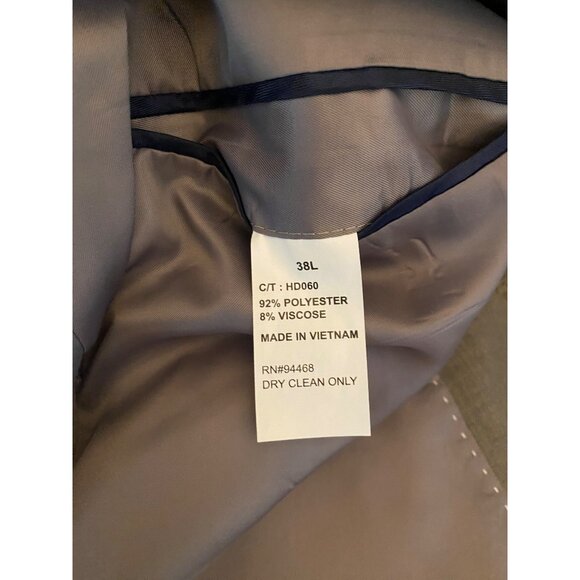 Nautica Slim Fit Sport Coat Mens 38L Mid-Brown/Taupe Two-Button Jacket Blazer - Picture 6 of 16